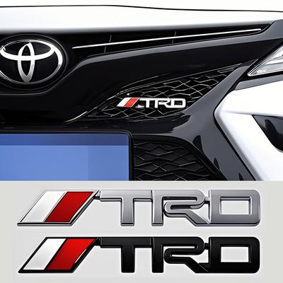 1Pcs 3D Metal Car Sticker TRD Emblem Badge Decoration Accessories For Toyota GR Corolla Yaris Aygo Prius CHR Camry Auris Avensis