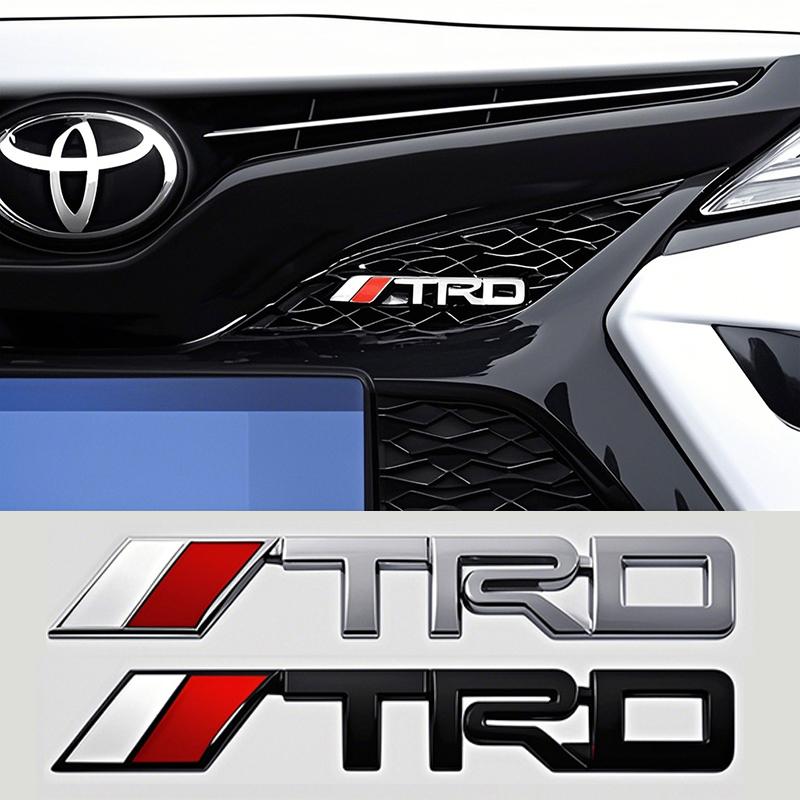 1 Stück 3D Metall Autoaufkleber TRD Emblem Abzeichen Dekoration Zubehör für Toyota GR Corolla Yaris Aygo Prius CHR Camry Auris Avensis