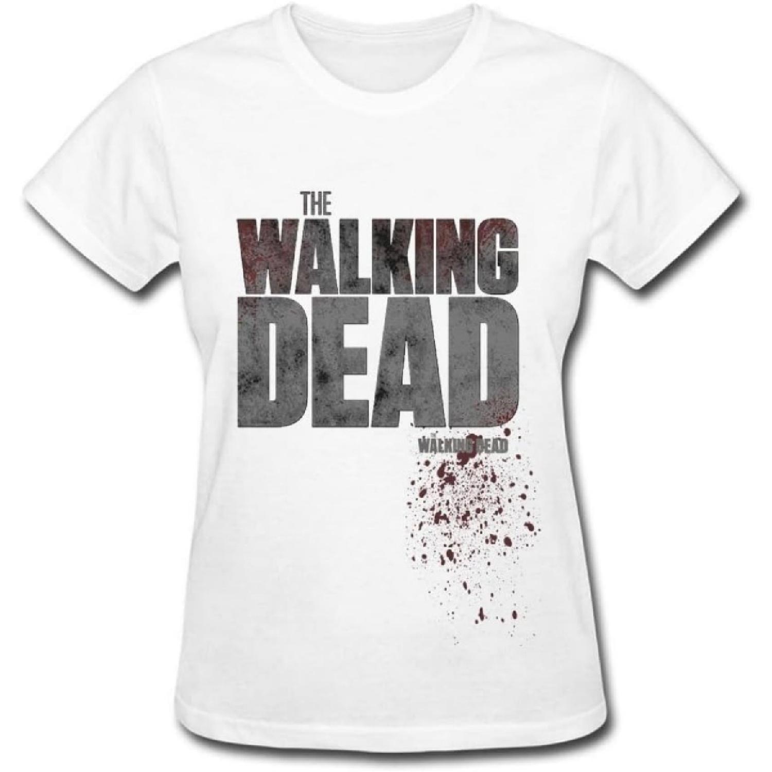 Женская футболка с коротким рукавом с логотипом Ходячие мертвецы S белый