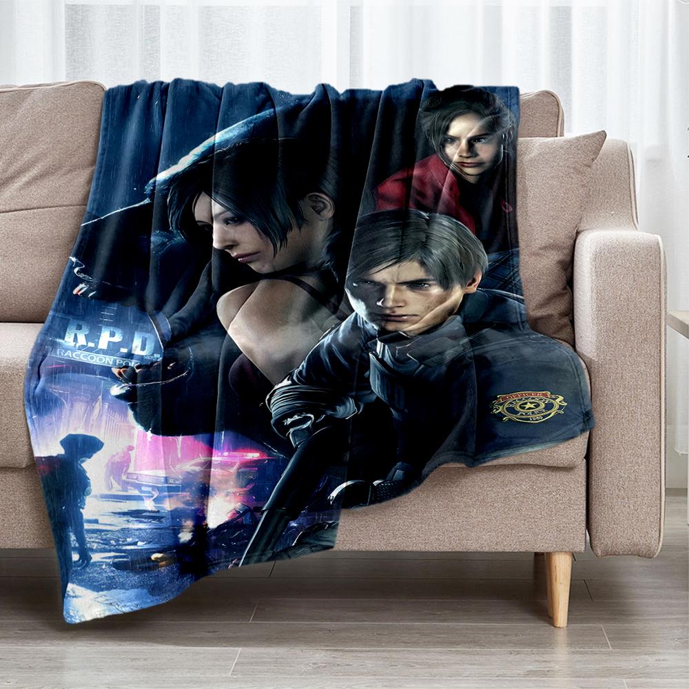 Resident Evil Theme Printed Blanket - Perfect for Couch, Bed, Travel & Outdoor Use | Machine Washable, Cozy & Durable.
