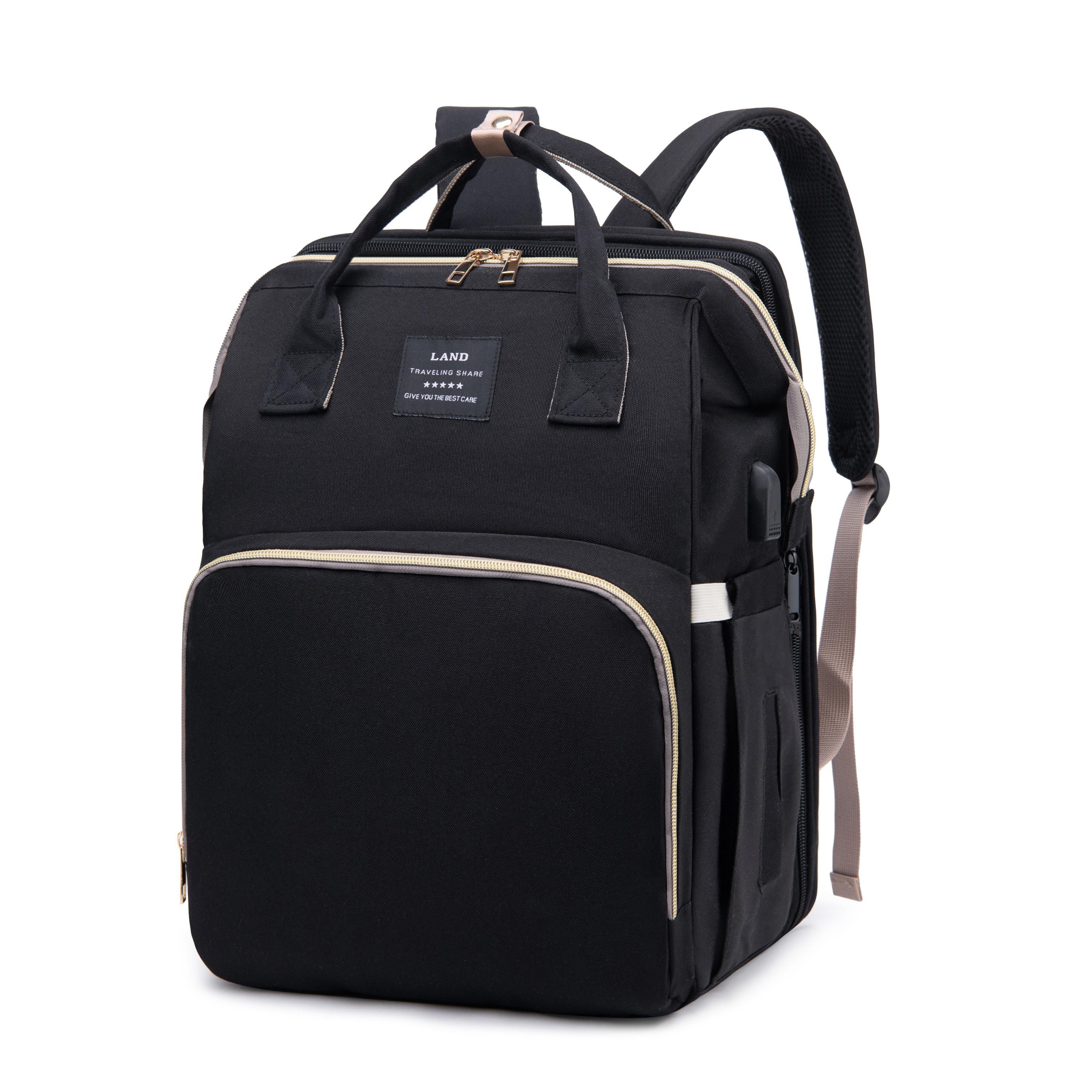 

Сумка Mommy Bag Легка портативна складна дитяча ліжечко Дорожні сумки для вагітних великої місткості Дитячий рюкзак Жіноча сумка Mommy Outting Bag чорний