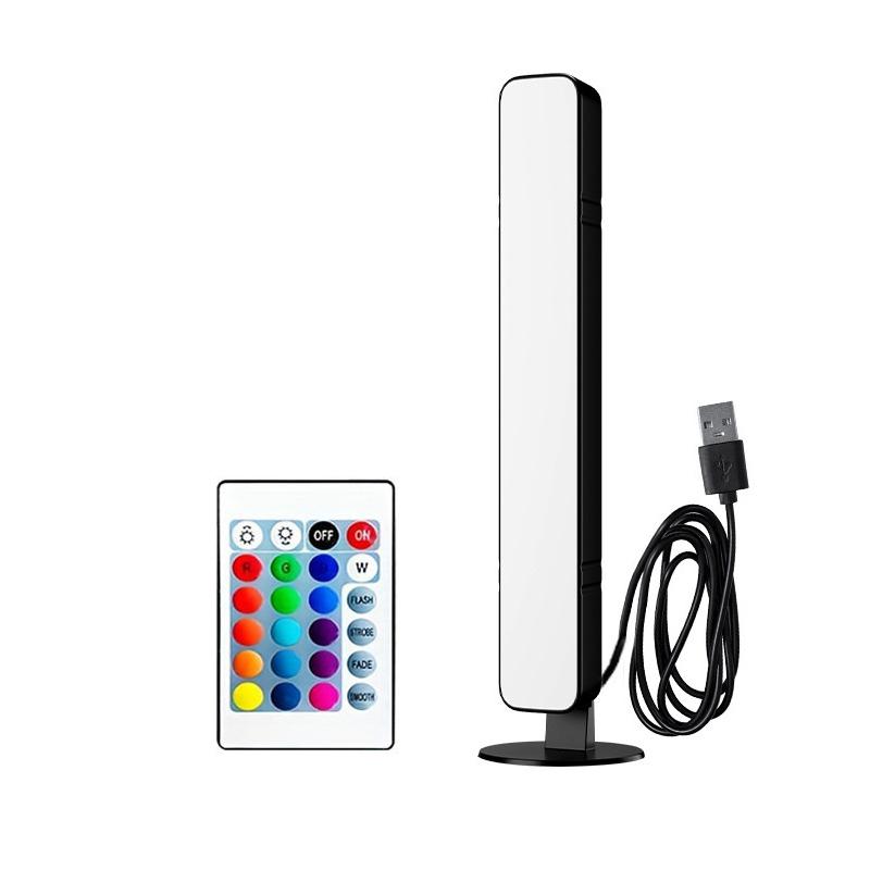 

1/2 Светодиодная лампа-окружение с музыкальным ритмом, инфракрасное управление, USB-лампа, украшение для дома, гостиной, кемпинга, настольные аксессуары, украшение