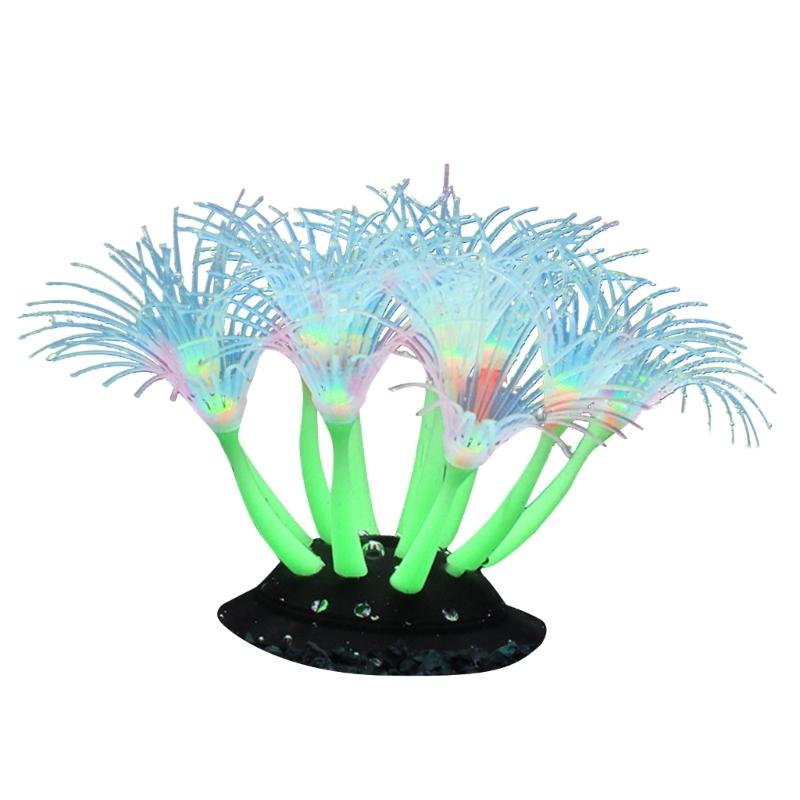 Realistic Coral Silicone Simulation Aquarium Ornaments False Water Plant Fish Aquarium Plant Aquarium Supplies X3UC