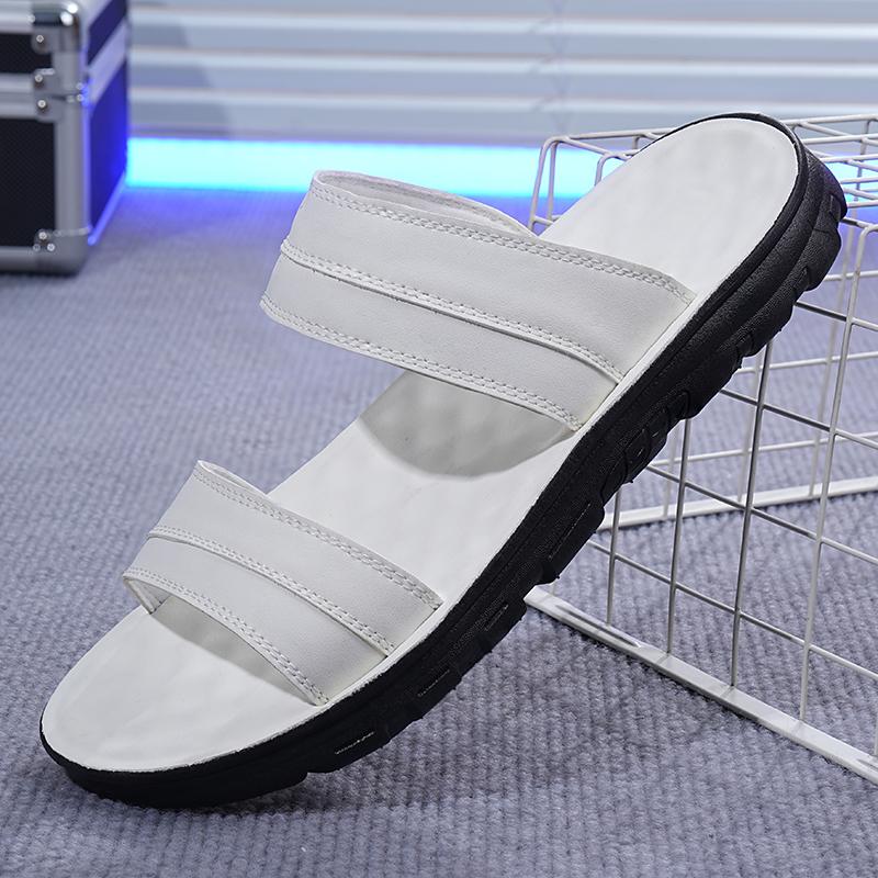 Open-Toe Outdoor Slippers for Men Non-Slip Sandals Casual Half Shoes Outdoor Half Drag Fashion Beach Shoes Leisure Walk Slides