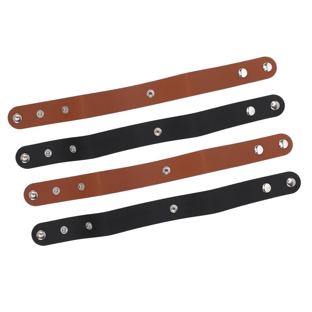 4 Stück Leder Peitschenholster Schwarz Braun Farbe Handgefertigt Peitschenhalter für Reitpeitschen Gerte