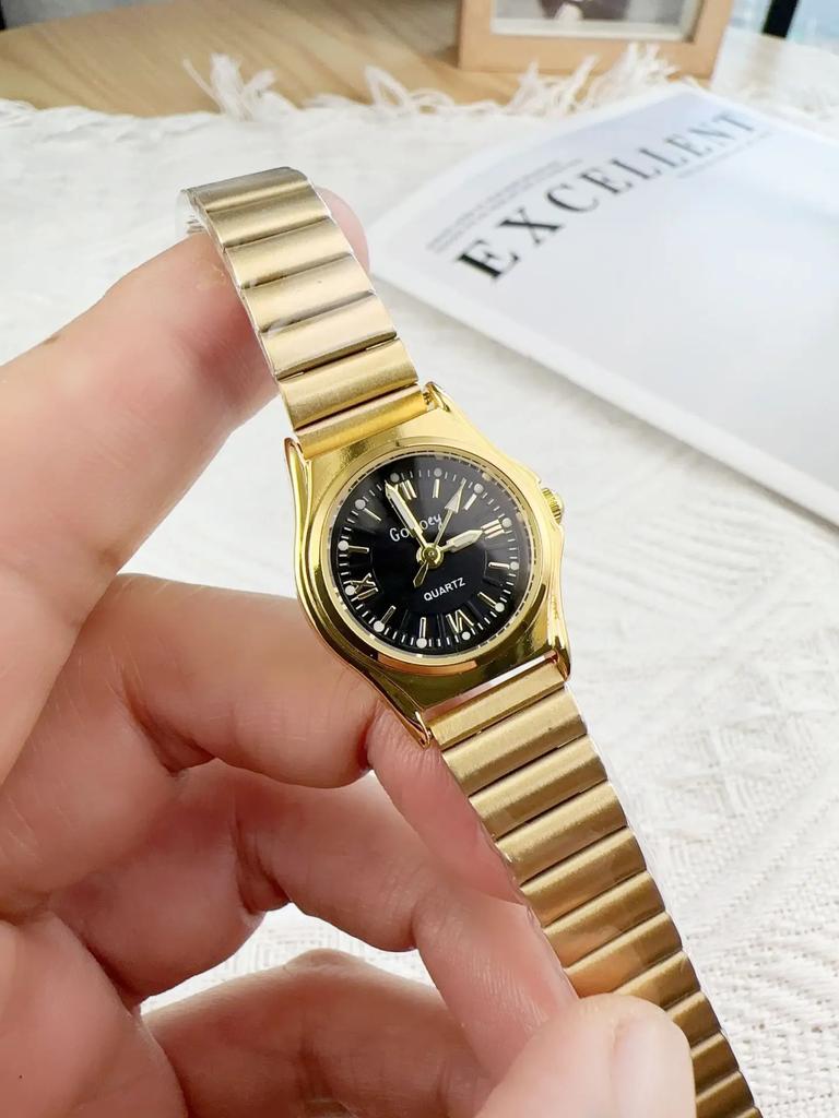 Luxus Goldener Quarz Uhr Edelstahl Armband Armbanduhren für Männer Frauen Weiblich Männlich Relogio Masculino Uhr Dropshipping