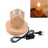 220V Retro Wood Table Lamp E27 Socket Vintage Desk Lamp Base Holder EU Plug Bedside Lamp Decor Wooden Base Table Light