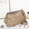 Women's Top-Grain Leather Shoulder Bag - Spacious Underarm Tote for Moms, Practical Commuter Crossbody