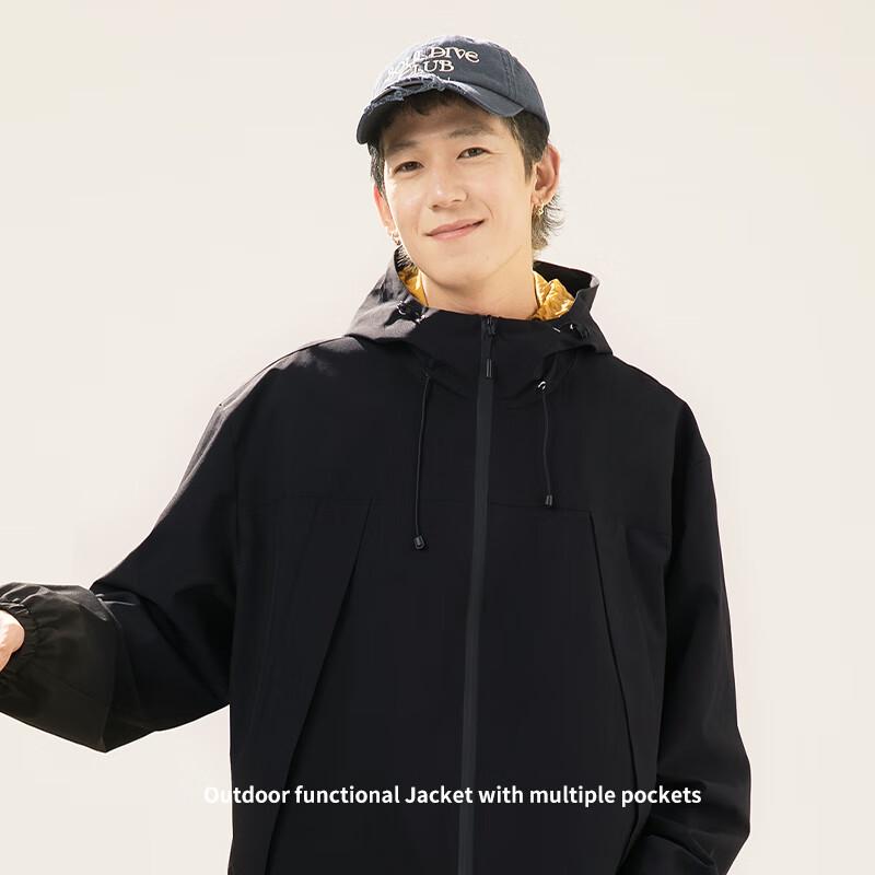 GENIOLAMODE Men's Hooded Outdoor Functional Jacket