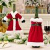 Christmas Red Wine Bottle Cap Dress Christmas Skirt Wine Decor Reusable Wine Gift Access Holiday Bottle Decor