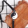 Couple Bracelet Handmade Braided Adjustable Round Beads Alloy Tai Chi Yin Yang Men Women Rope String Fashion Jewelry