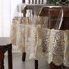 PVC Waterproof Soft Glass Transparent Table Cloths Rectangular Plastic Round Tea Table Lace Dust Table Cover Wedding Party Decor