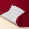 Lady Spring and Autumn Jacquard 10A Antibacterial Extended Crotch Native Year Red Underwear