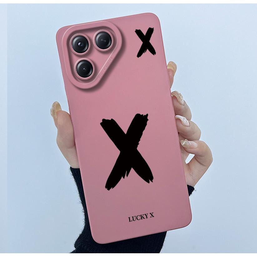 For Tecno Pova 7 4G LJ6 Covers Cases Lucky Simple Letter Couple Silicone Soft Matte Phone Housing for Techno Pova 7 4G Fundas