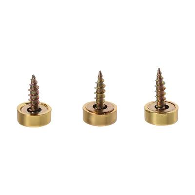 8 Stück Gold Spiegel Schrauben Dekorative Kappen Abdeckung 12mm Schrauben Kappen Spiegel Befestiger Abdeckung Glas Schild