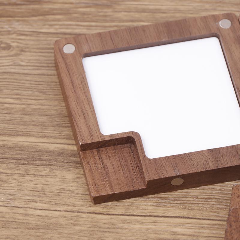 Tragbare Aquarellpalette, Farbkasten, handgefertigt, leere Box, Mini-Palette aus schwarzem Walnussholz, Acrylfarbe, tragbare Aquarellpalette