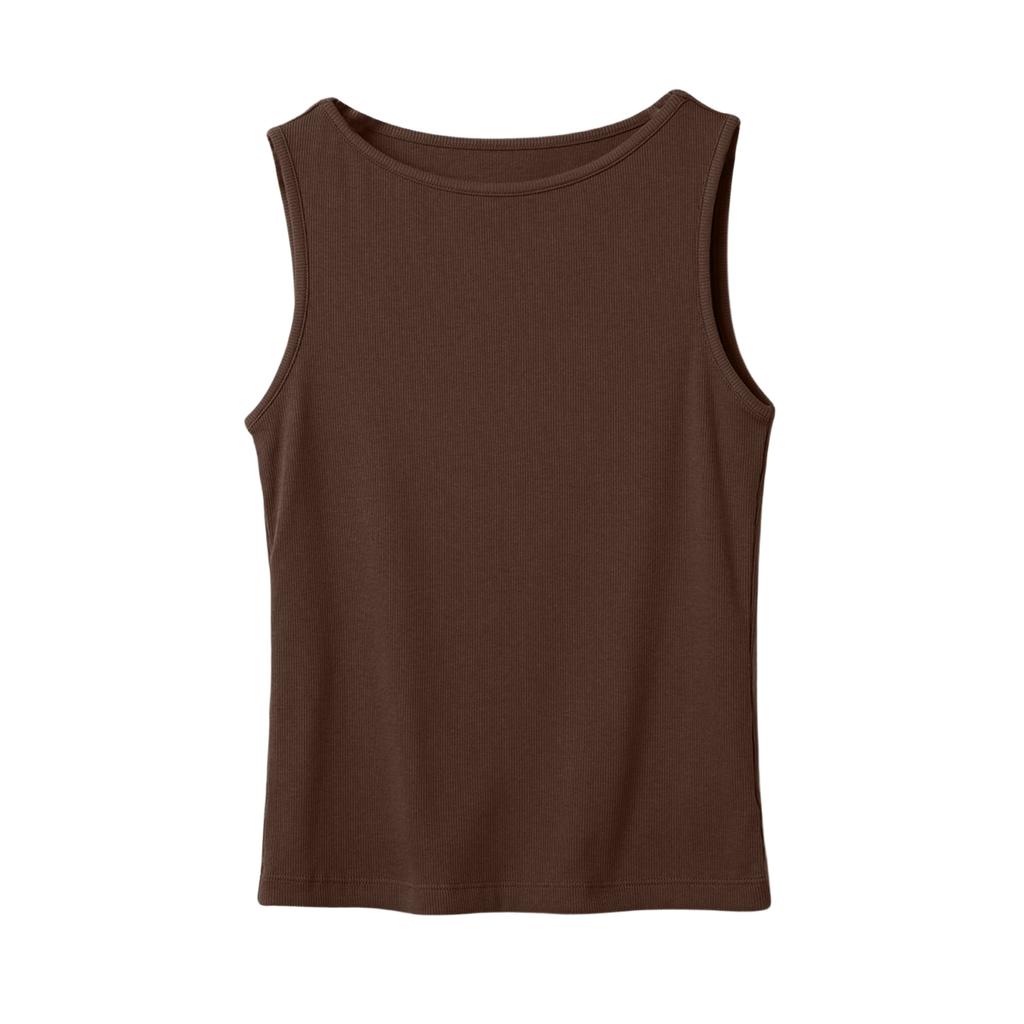 Damen I-förmige Weste mit einem Kragen und ärmellosem Unterhemd, Camisole Top