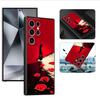 Black Soft Phone Cover Case for Samsung Galaxy S23 Ultra S24 Plus S25 Edge S21 FE S20 Handsome Red Uchiha Itachi