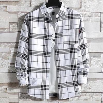 Mode adolescent chemise hommes printemps à manches longues Blouse chemises décontractées pour hommes hauts