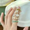 Elegant Cuff Ring Temperament Rabbit Design Opening Ring Personality Valentine's Day Gift  Women