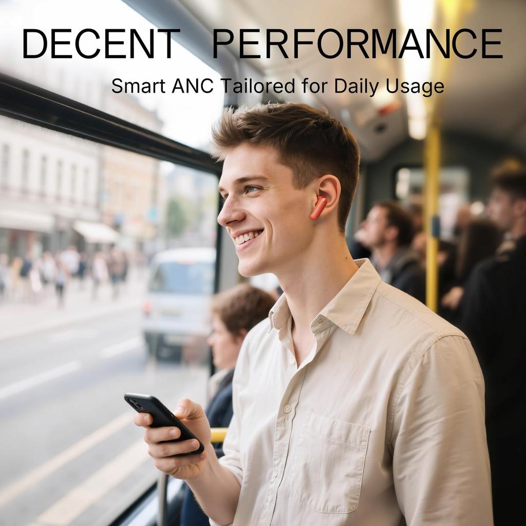 CMF by Nothing Buds 2a Bluetooth Wireless Earbuds 12.4mm Biofiber + Custom TPU Diaphragm 42dB ANC 35.5 Hours Playtime 8 Hours Playtime on a