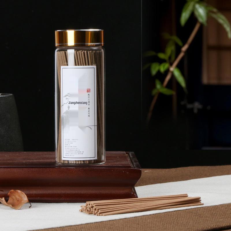 Douyin Bestseller: Sandalwood & Agarwood Incense Sticks with Osmanthus Scent, Heart Sutra Vertical Burner & Holder for Home