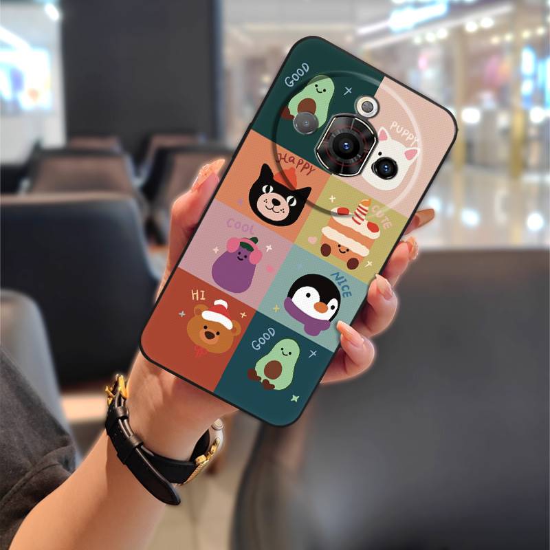 Anti-dust Cute Phone Case For ZTE Nubia Focus Pro 5G Soft Case Cartoon Back Cover Silicone Animals Waterproof Protective