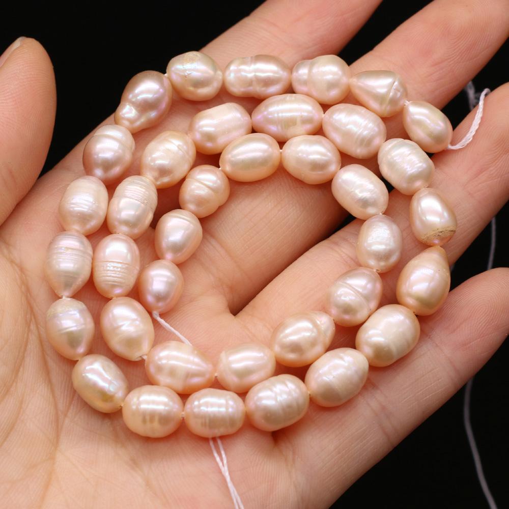 1String, A Natural Freshwater Pearls, Handcrafted Rice-shaped Pearl Beads for DIY Necklaces, Jewelry Making Supplies 36cm