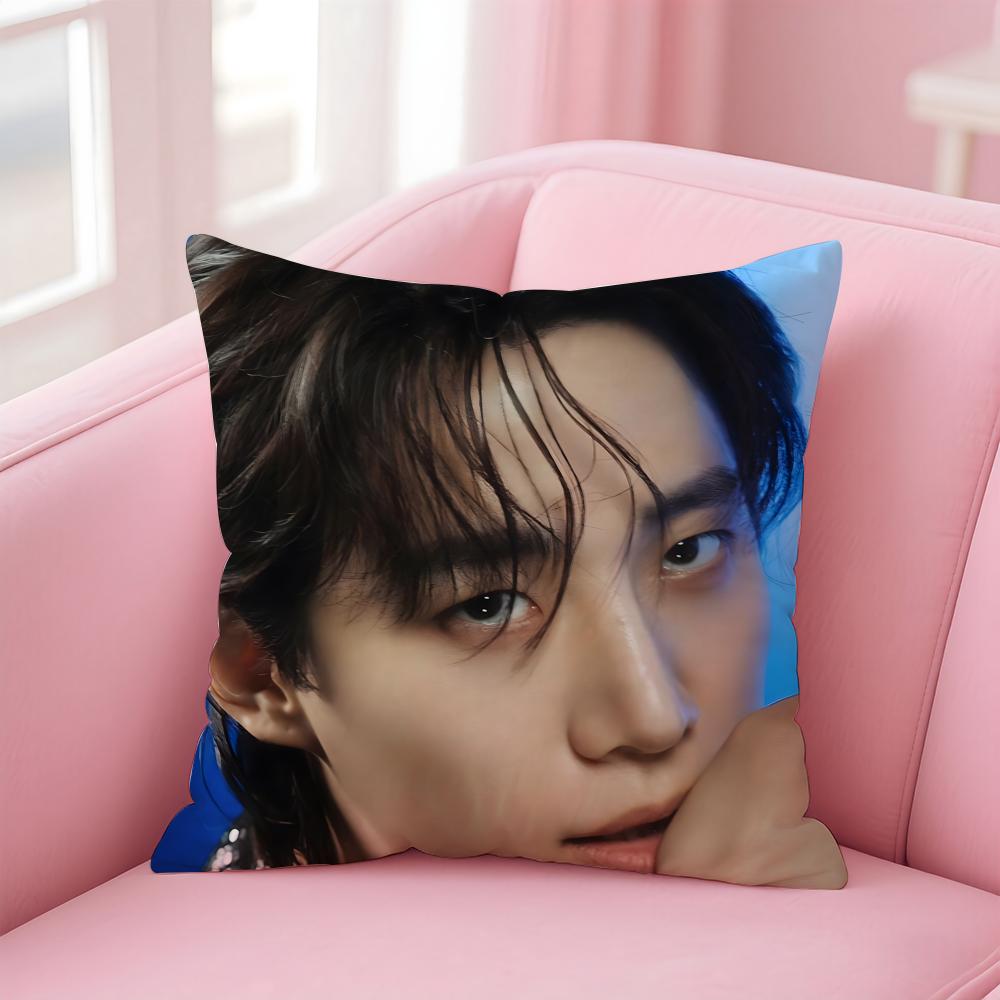 singer charismatic JJunho Cushion Cover Pillow Case Soft Skin Friendly Fabric Concealed Zipper