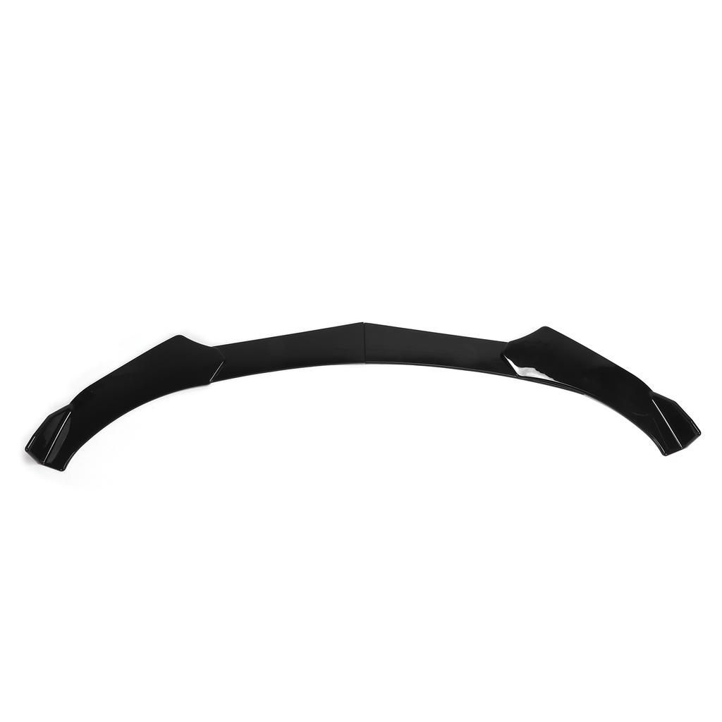 Front Bumper Lip Spoiler 4 Parts Form Universal Modification Aggressive DecorationGlossy Black