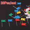 20 Pcs/set Flag Push Pins Nail Thumbtack Board Map Drawing Pins for Notice Board Markers Home Office School Stationery Supplies