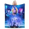 Kpop-inspired Flannel Blanket Winter  Warm Soft Throw Blanket for Children Bedroom Comfortable Bedspread Sofa Bed Cover