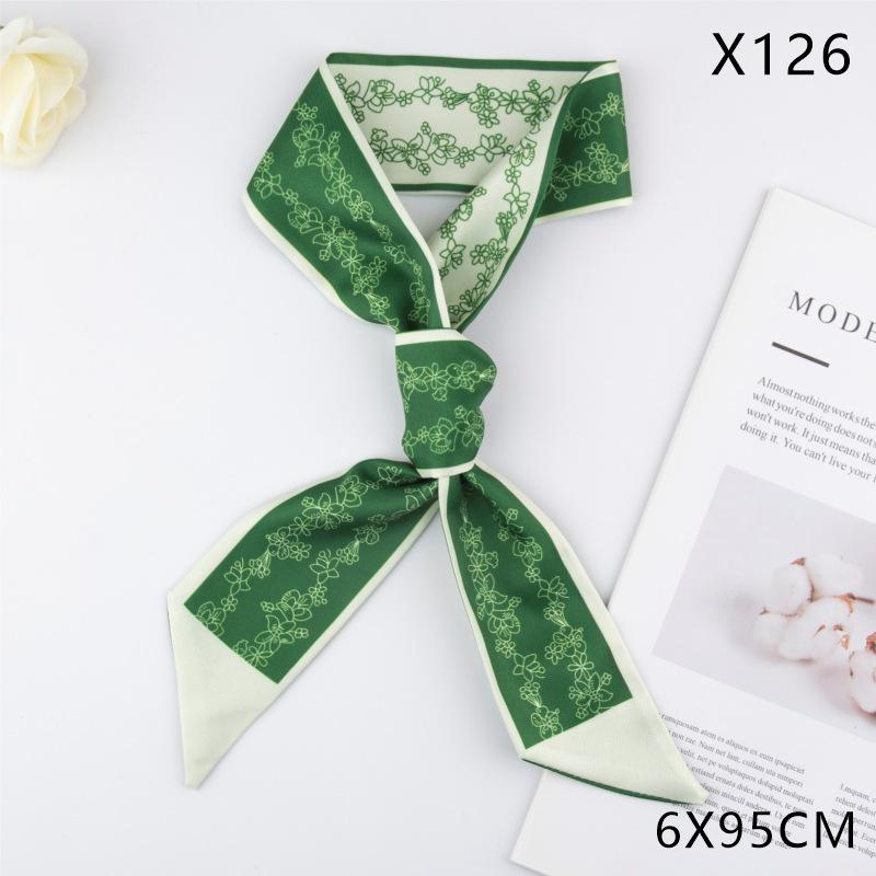 Versatile Vintage Silk Scarf: Hair Tie, Headband, Bag Accessory