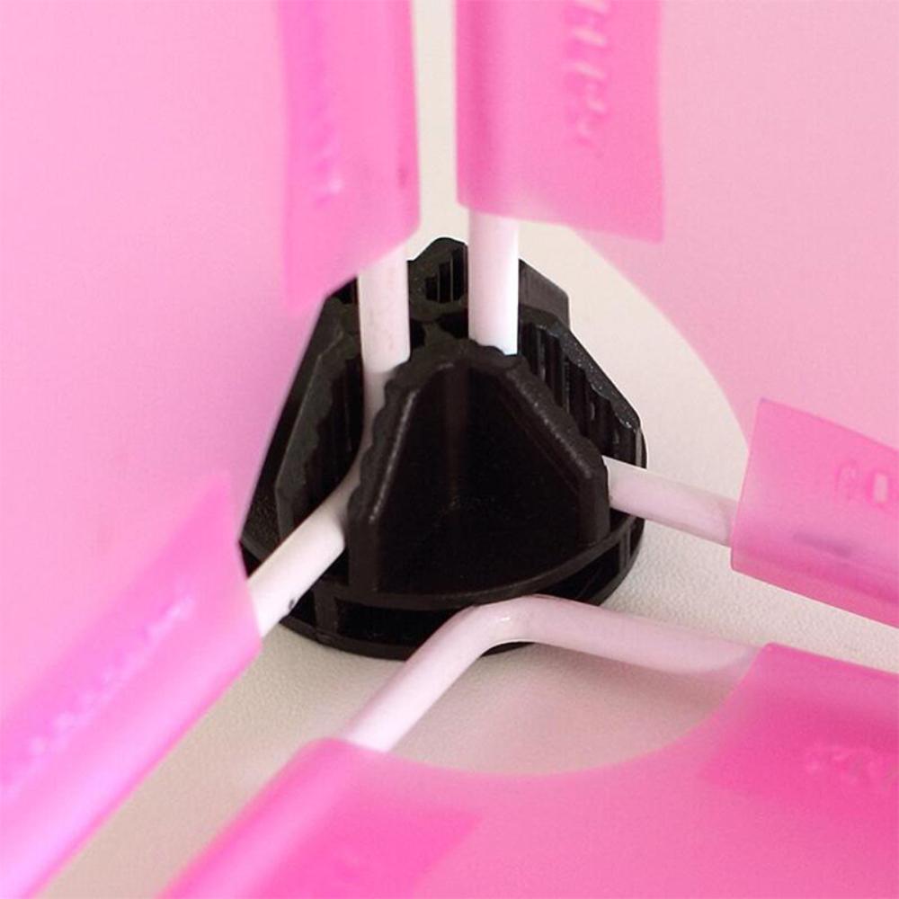 Universal Plastic Connectors Round Buckles Storage Shelves Small Wire Cube Connectors Closet Wire Grid Home Storage Accessories