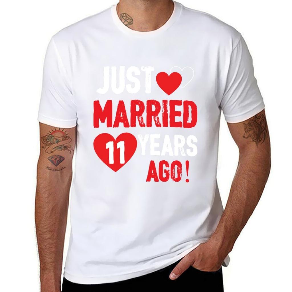 Just Married 11 Years Agofunny Anniversary Couple Tshirt Holiday Lightweight Tshirt