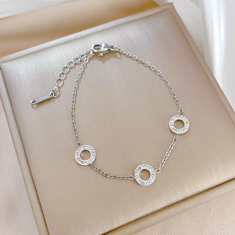 Dongmen Personalized Ring Mud Drill Full Diamond Chain Bracelet Female Retro Girlfriend