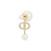 Dior Tribales Pearl Star Rhinestone Resin Imitation Crystal Metal Earrings Women Earrings E1811TRICY-D301