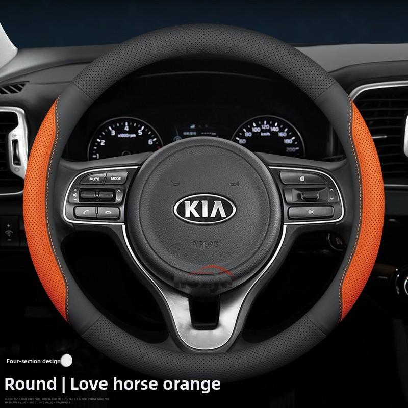 Kožený potah na volant pro auto Kia Niro Sorento Picanto Seltos Carnival K5 Ceed K4 K3 Xceed Sportage 2015 - 2023 2024 2025