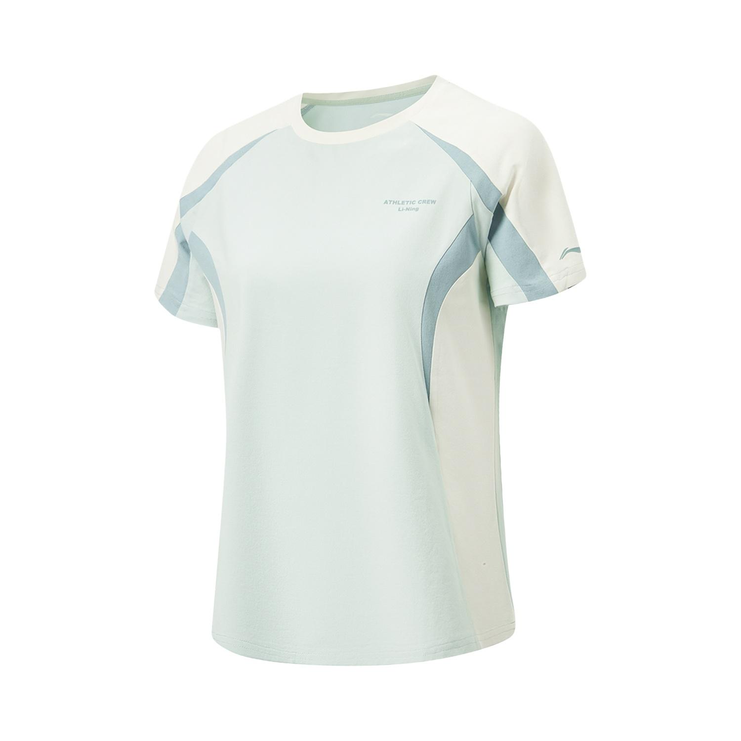 

Li-Ning Fitness Series Moisture Wicking Quick Dry Color Block Round Neck T-Shirt Women tops ATSW342-5 XXL