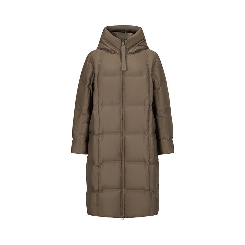 JIUZI Annacoco Women's Long Quilted Thermal Goose Down Jacket