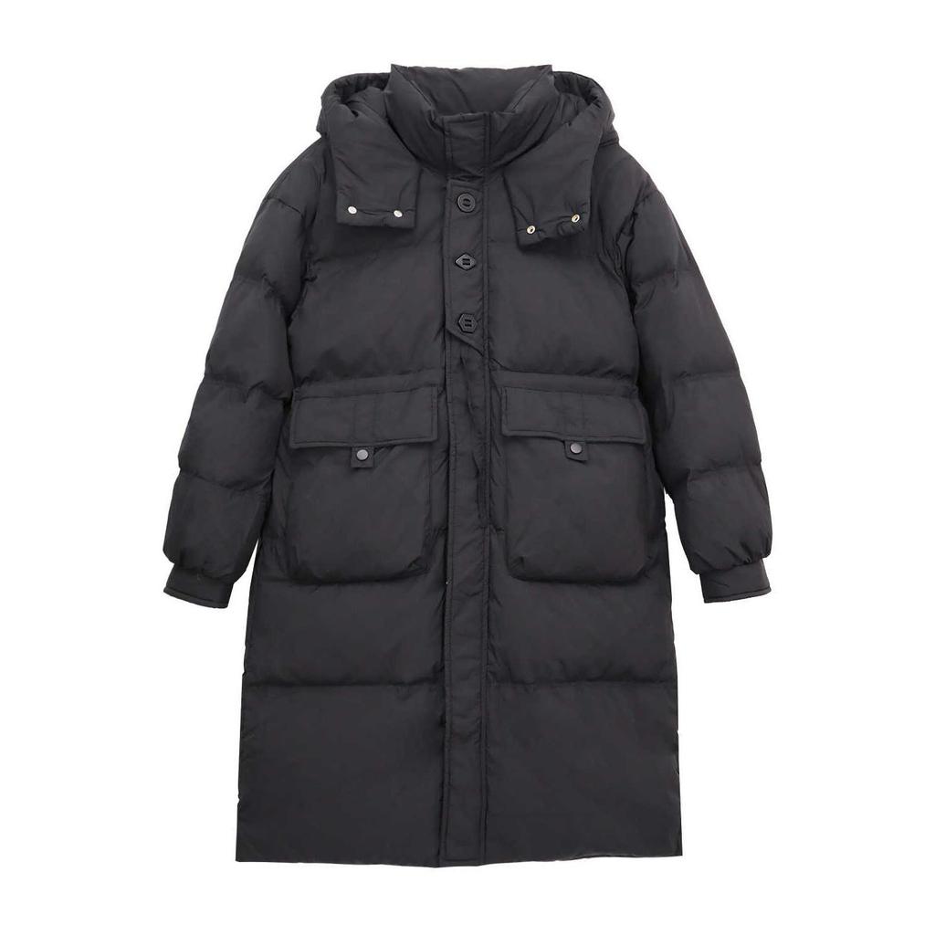 Winter New Down Jacket Women's Long Fashion Waist Loose Thickened Warm White Duck Down Jacket