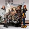 Custom Name The Last of Us Theme Printed Blanket - Perfect for Couch, Bed, Travel & Outdoor Use | Machine Washable, Cozy & Durable.