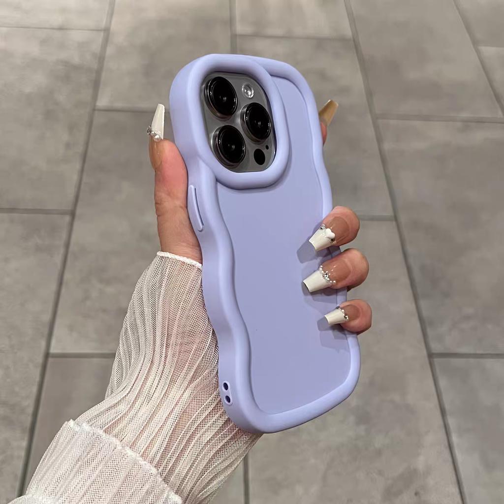 Case For Xiaomi Poco M7 PRO 5G F7 X6 X7 Pro X5 X3 M3 M4 M6 Mi 14 14T Pro Candy Solid Color Bumper Wave Side Silicone Cover
