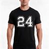 Number 24 Tshirt Summer Casual Cotton Tee Oversized Streetwear Tops Vintage Graphic Print Loose Fit Short Sleeve