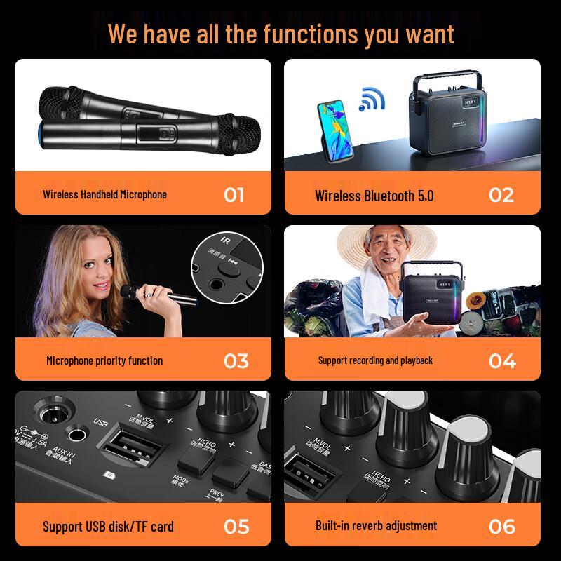 Shinco Portable Outdoor Bluetooth KTV Speaker CN plug (adapter included)