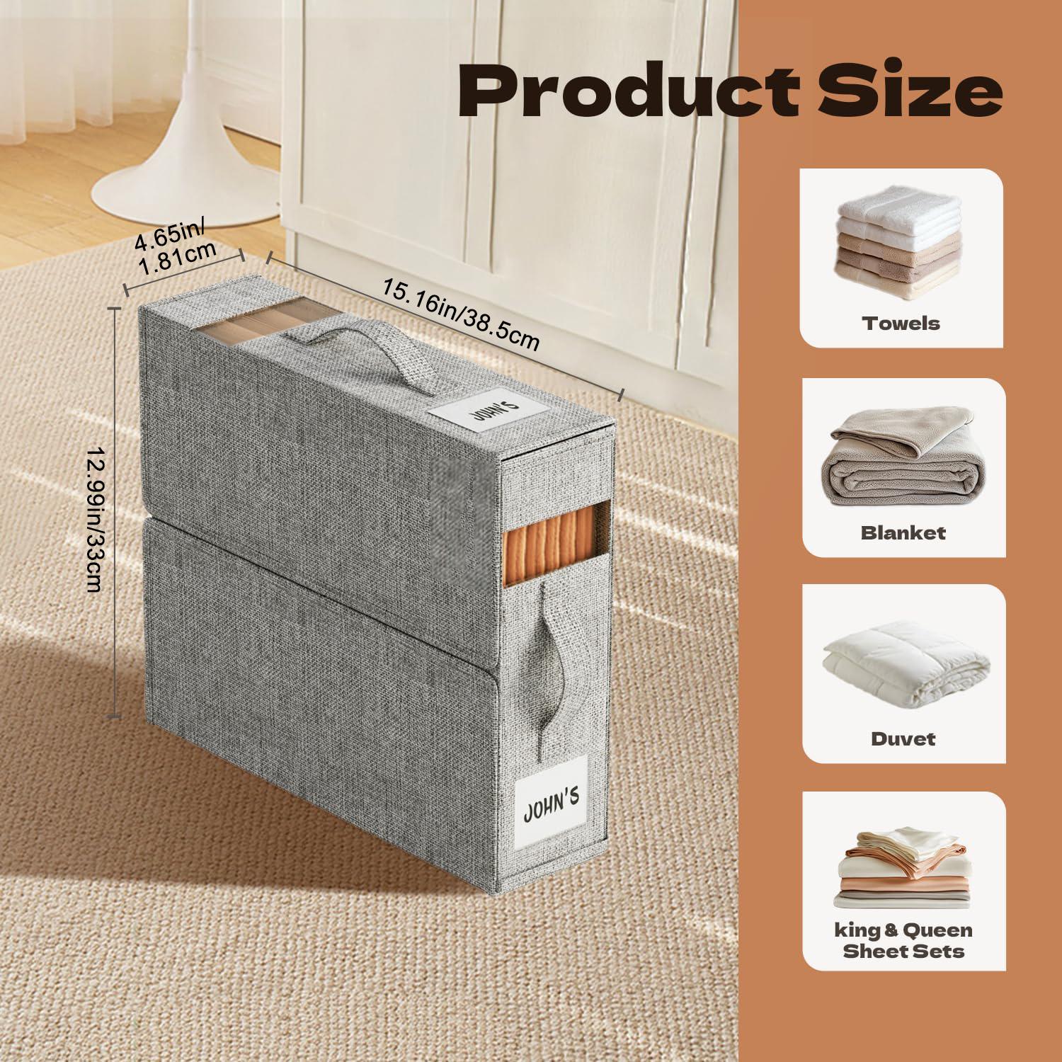 

Bed Sheet Set Storage Box with Handles Foldable Storage Box Clothes Storage Box Wardrobe Blanket Classification Organizer зелений