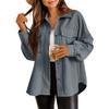 Women's Shirt Solid Color Long Sleeved Jacket