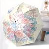 1pc Beautiful Bunny Fully Automatic Folding Portable Umbrella, 8 Iron Frames, Three-Fold Design, Suitable for All Seasons, Suitable for Outd