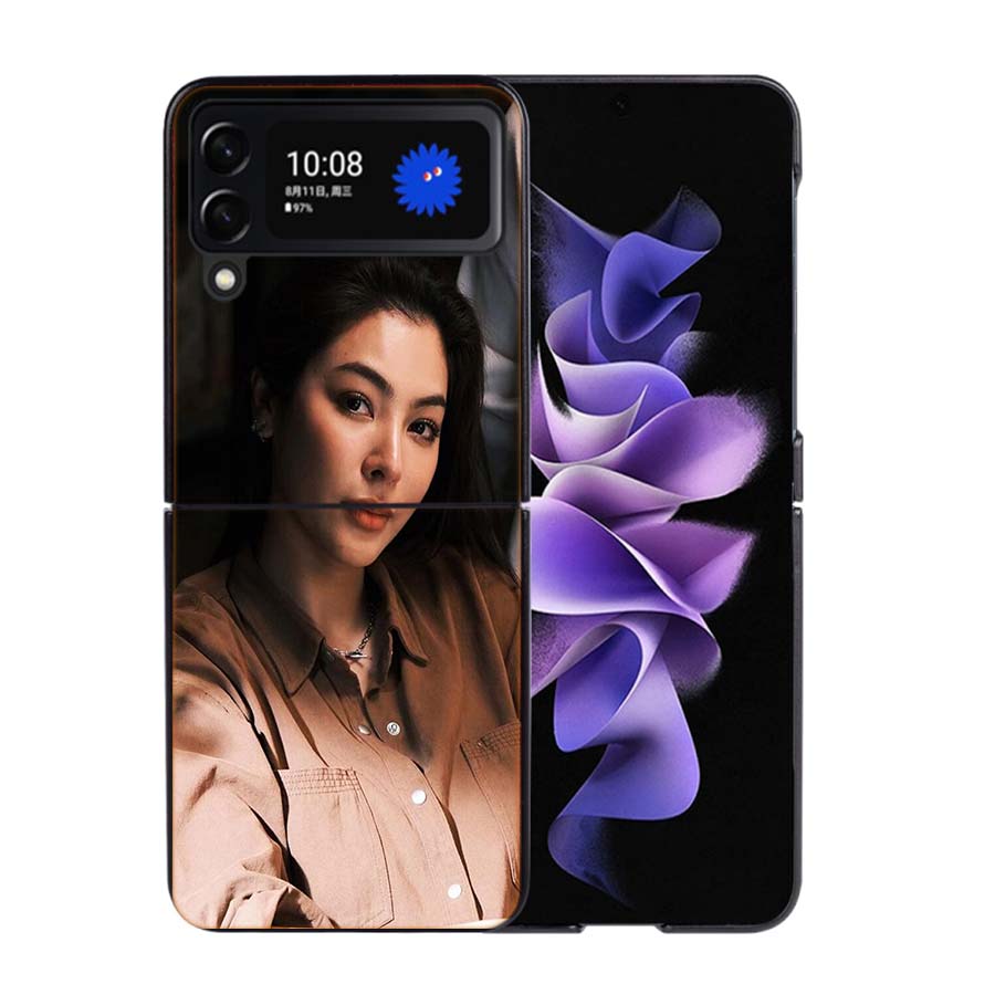 Actor P-Peraya Malisorn Phone Case For Samsung Z Flip 7 6 5G Galaxy Z Flip4 Z Flip5 Z Flip3 Coque Black Hard PC Shell Protective