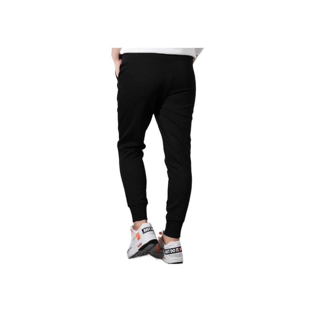 Nike Solid Color Logo Print Elastic Waist Drawstring Sports Pants Women Bottoms Black 931829-010